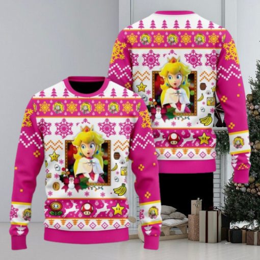 Super Mario Peach Christmas Sweater