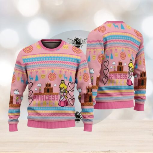 Super Mario Princess Peach Ugly Xmas Sweater