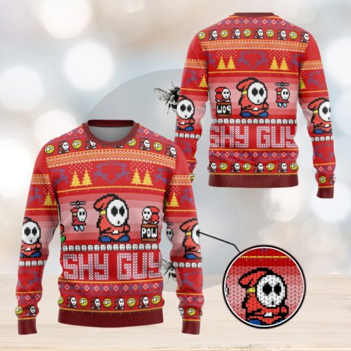 Super Mario Shy Guy Ugly Mario Luigi Princess Peach Christmas Sweater Bowser Mario Bros Video Game Xmas