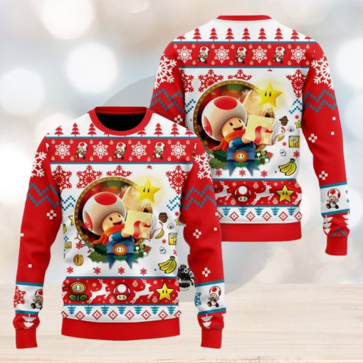 Super Mario Toad Christmas Sweater