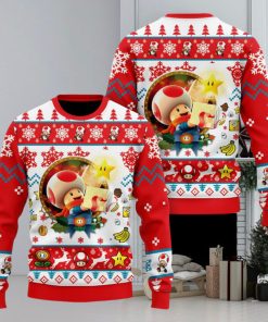 Super Mario Toad Christmas Sweater