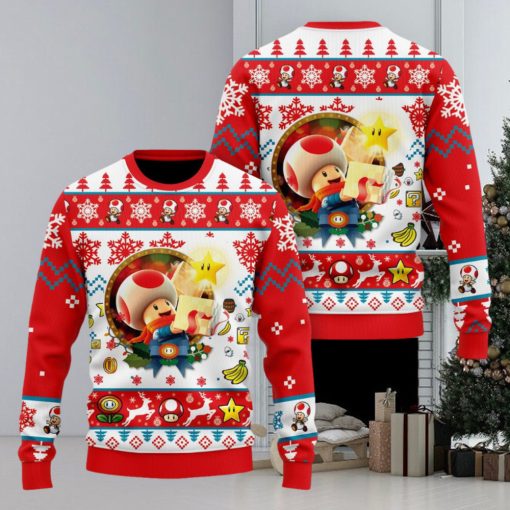 Super Mario Toad Christmas Sweater