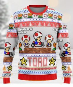 Super Mario Toad Funny Sweater, Creative Christmas Gifts for Gamers