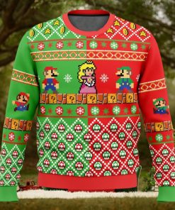 Super Mario Ugly Christmas Sweater Mario Luigi Princess Peach Ugly Sweater Mario Bros Video Game Christmas