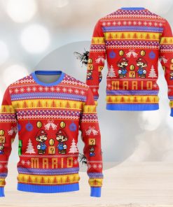 Super Mario Ugly Mario Luigi Princess Peach Christmas Sweater Bowser Mario Bros Video Game Xmas