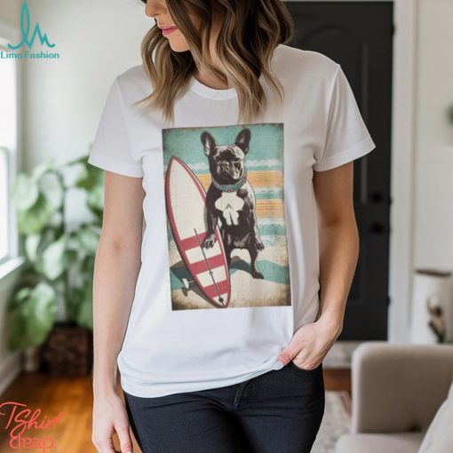 Surfing French Bulldog T Shirt Sweatshirt Hoodie