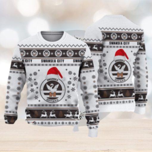 Swansea City A.F.C 3D Ugly Christmas Sweater All Over Printed Sweater Christmas Gift