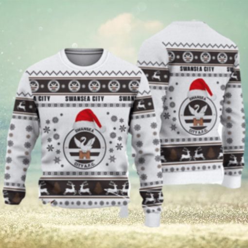 Swansea City A.F.C 3D Ugly Christmas Sweater All Over Printed Sweater Christmas Gift