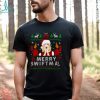 Santa Snoopy merry christmas to all and to Detroit Tigers a good season shirt