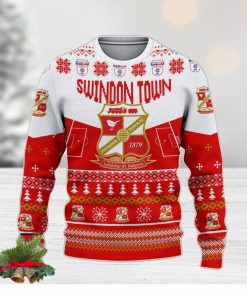 Swindon Town Snowflakes Tree Custom Name Ugly Christmas Sweater New For Fans Gift Holidays Christmas