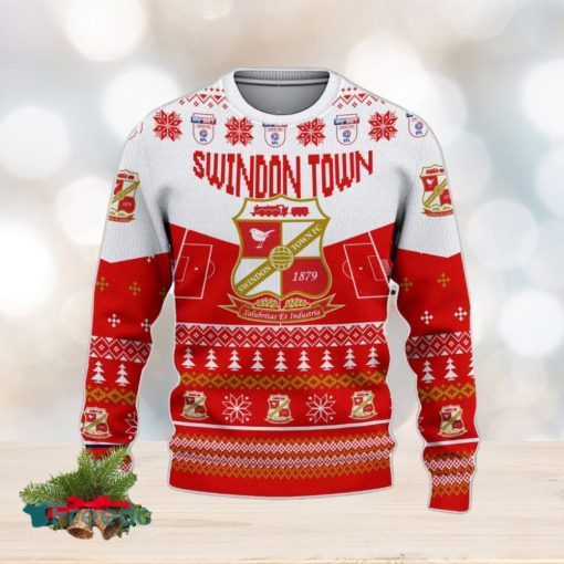 Swindon Town Snowflakes Tree Custom Name Ugly Christmas Sweater New For Fans Gift Holidays Christmas