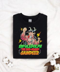 Swoledolph the red nosed gaindeer Christmas lights shirt