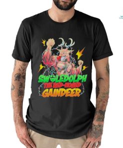 Swoledolph the red nosed gaindeer Christmas lights shirt