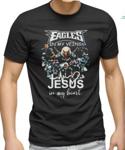 Swoop Philadelphia Eagles In My Veins Jesus In My Heart Shirt