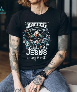 Swoop Philadelphia Eagles In My Veins Jesus In My Heart Shirt