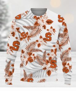 Syracuse Orange Tropical Patterns Ugly Christmas Sweater AOP Gift Holidays