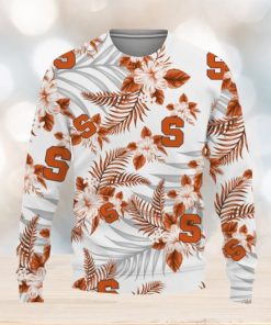 Syracuse Orange Tropical Patterns Ugly Christmas Sweater AOP Gift Holidays