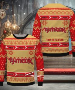 T.J. Maxx Ugly Christmas Sweater, Xmas Gift Ideas For Men Women Custom Name