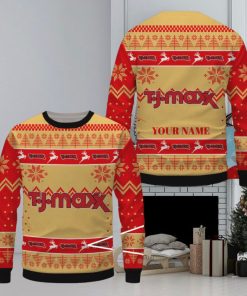 T.J. Maxx Ugly Christmas Sweater, Xmas Gift Ideas For Men Women Custom Name