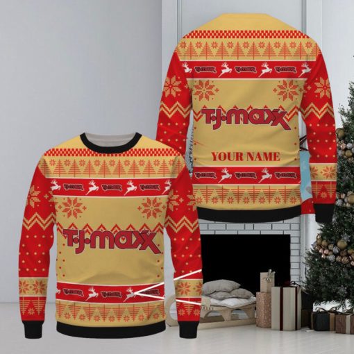 T.J. Maxx Ugly Christmas Sweater, Xmas Gift Ideas For Men Women Custom Name