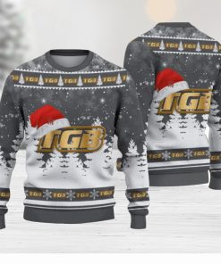 TGB Logo Wearing Santa Hat Christmas Gift Ugly Christmas Sweater Christmas Gift Ideas