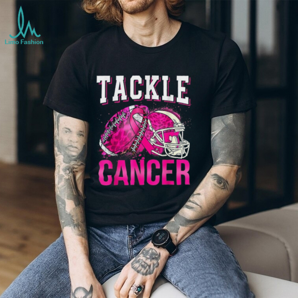 Tackle Football Pink Ribbon Breast Cancer Awareness Boys Kid T Shirt Tackle Football Pink Ribbon Breast Cancer Awareness Boys Kid T Shirt