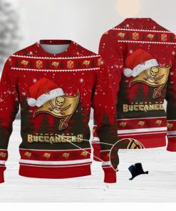 Tampa Bay Buccaneers Logo Wearing Santa Hat Christmas Gift Ugly Christmas Sweater Christmas Gift Ideas