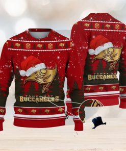 Tampa Bay Buccaneers Logo Wearing Santa Hat Christmas Gift Ugly Christmas Sweater Christmas Gift Ideas