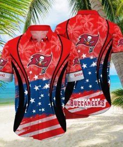 Tampa Bay Buccaneers NFL Flag US Background Hawaiian Shirt For Men And Women