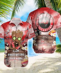 Tampa Bay Buccaneers NFL Hawaiian shirt Groot Funny Color Custom Name For Fans Gift