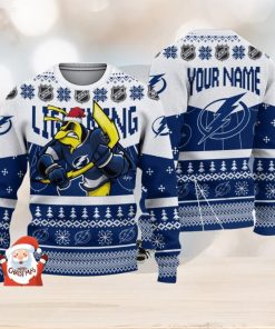 Tampa Bay Lightning 3D Ugly Christmas Sweater Christmas Holiday Gift Custom Name For Men And Women