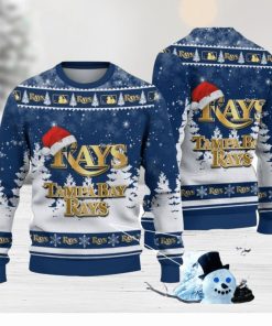 Tampa Bay Rays Logo Wearing Santa Hat Christmas Gift Ugly Christmas Sweater Christmas Gift Ideas