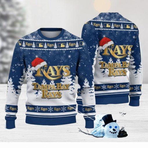 Tampa Bay Rays Logo Wearing Santa Hat Christmas Gift Ugly Christmas Sweater Christmas Gift Ideas