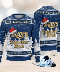 Tampa Bay Rays Logo Wearing Santa Hat Christmas Gift Ugly Christmas Sweater Christmas Gift Ideas