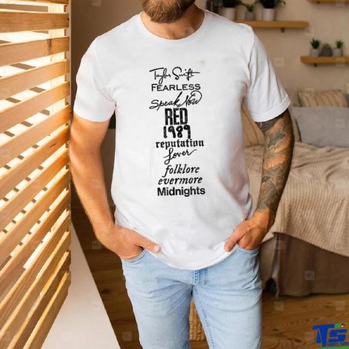 Taylor Swift Album List SHIRT