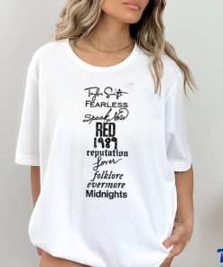 Taylor Swift Album List SHIRT