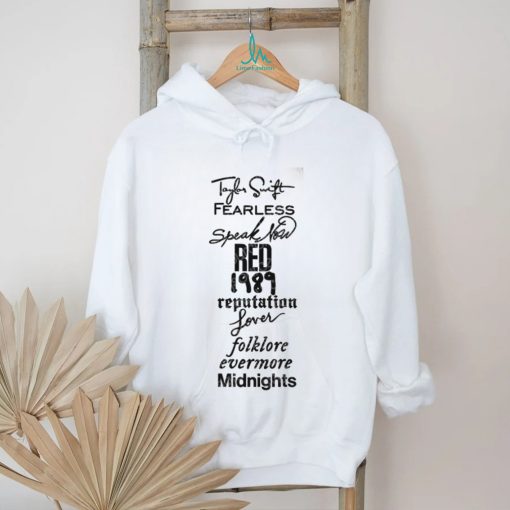 Taylor Swift Album List SHIRT