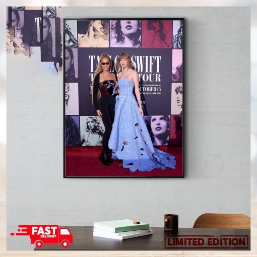 Taylor Swift And Beyonce Tonight At TS The Eras Tour Film Premiere Home Decor Poster Canvas