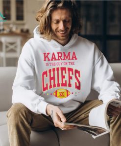 Taylor Swift Karma Is The Guy On The Chiefs Reference To Travis Kelce Unisex T Shirt, hoodie, sweater, long sleeve and tank top Taylor Swift Karma Is The Guy On The Chiefs Reference To Travis Kelce Unisex T Shirt