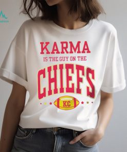 Taylor Swift Karma Is The Guy On The Chiefs Reference To Travis Kelce Unisex T Shirt, hoodie, sweater, long sleeve and tank top Taylor Swift Karma Is The Guy On The Chiefs Reference To Travis Kelce Unisex T Shirt