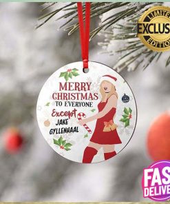 Taylor Swift Merry Christmas To Everyone Except Jake Gyllenhaal 2023 Funny Christmas Ornament