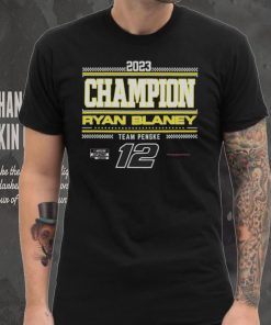 Team Penske Gray Ryan Blaney 2023 NASCAR Cup Series Champion Pit Road T Shirt