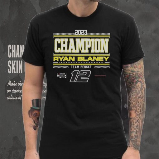 Team Penske Gray Ryan Blaney 2023 NASCAR Cup Series Champion Pit Road T Shirt