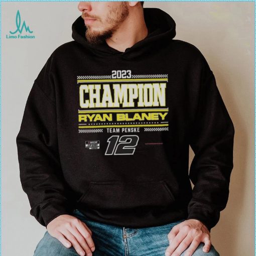 Team Penske Gray Ryan Blaney 2023 NASCAR Cup Series Champion Pit Road T Shirt