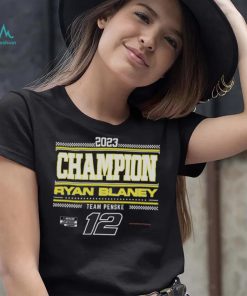 Team Penske Gray Ryan Blaney 2023 NASCAR Cup Series Champion Pit Road T Shirt