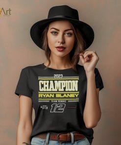 Team Penske Gray Ryan Blaney 2023 NASCAR Cup Series Champion Pit Road T Shirt