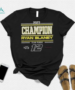 Team Penske Gray Ryan Blaney 2023 NASCAR Cup Series Champion Pit Road T Shirt