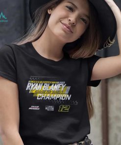 Team Penske Navy Ryan Blaney 2023 NASCAR Cup Series Champion Speed T Shirt