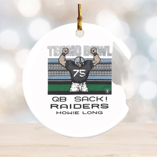 Tecmo Bowl QB sack Raiders Howie Long ornament