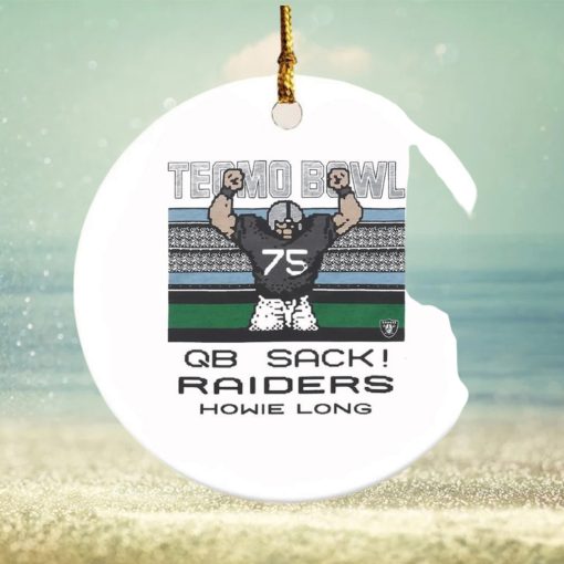 Tecmo Bowl QB sack Raiders Howie Long ornament